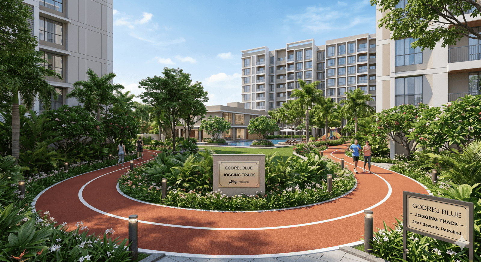 Jogging track at Godrej Blue