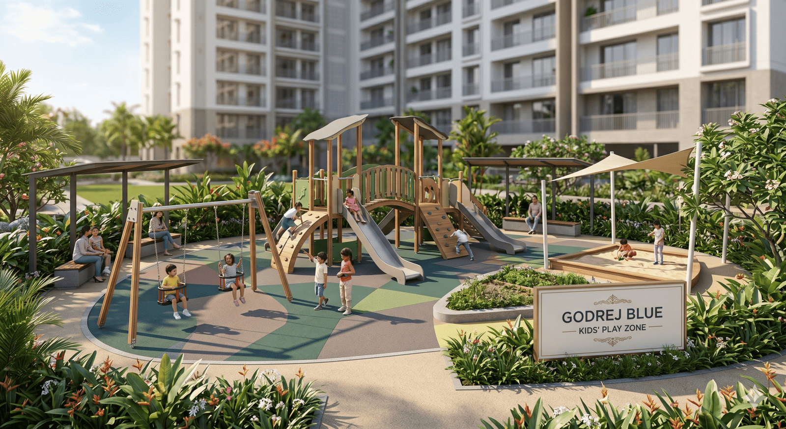 Kids play area at Godrej Blue